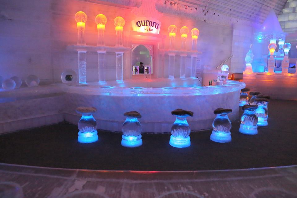 Visit the Aurora Ice Sculpture Museum In Alaska 5 Ice bar at the Aurora Ice Museum in Alaska