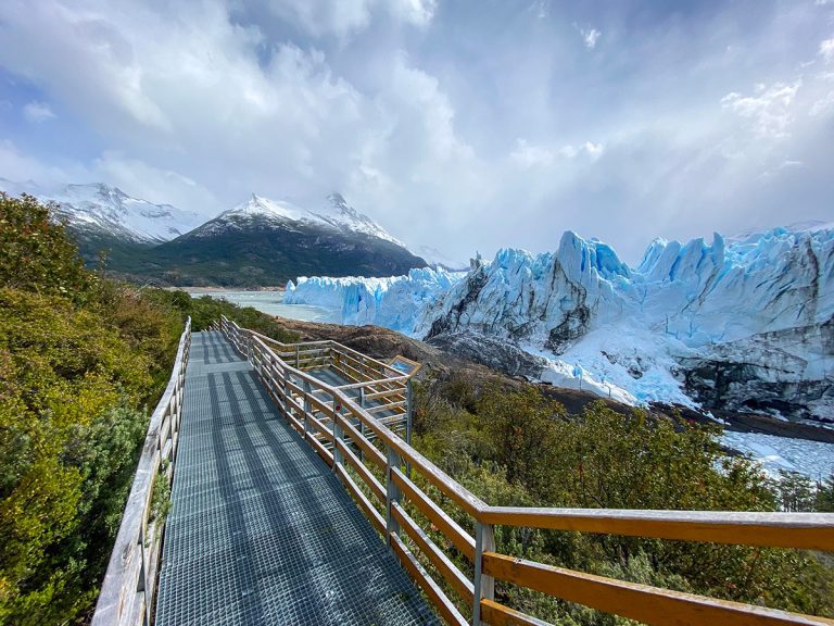 The Best Patagonia Tour & Vacation 5 bridge overlooking view of glaciers