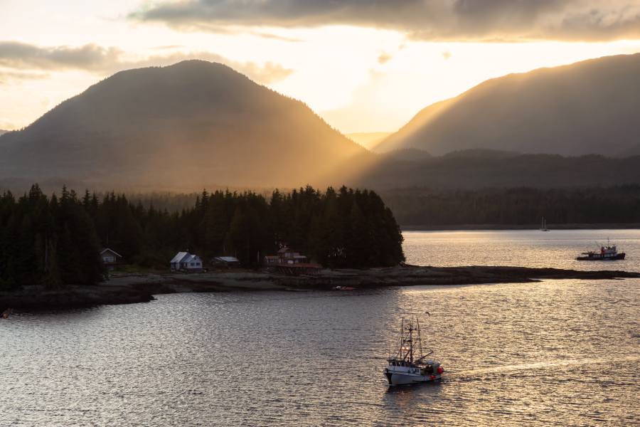 Alaska Southeast Region Tour and Travel Packages 3 Alaska boats on lake